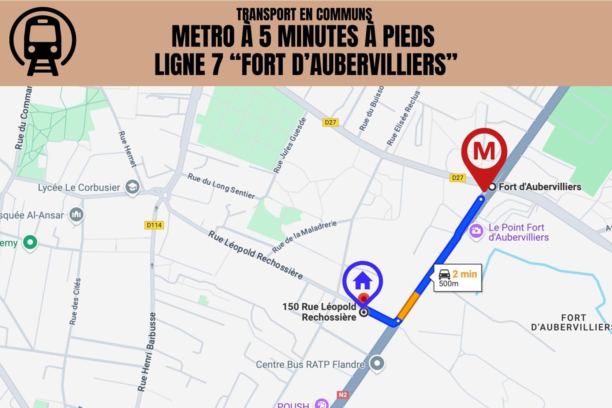 오베르빌리에 Le Michigan - 10Mn From Paris - Metro Ligne 7 아파트 외부 사진